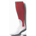 Traditional 2 in 1 Baseball Socks w/ Pattern A Heel & Toe (7-11 Medium)